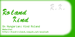 roland kind business card